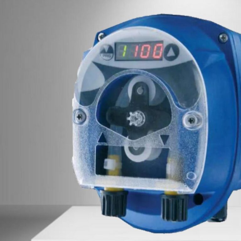 “Automatic chemical dosing pump for water treatment and grease trap systems in Dubai, UAE.”