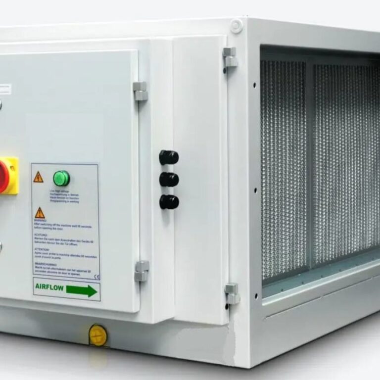 Electrostatic precipitator (ESP) unit for kitchen exhaust air filtration in Dubai, UAE.